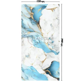 Abstract Painting White & Turquoise